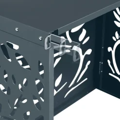 Cache climatiseur en métal gris anthracite protection unité extérieur 95 x 50 x 80 cm