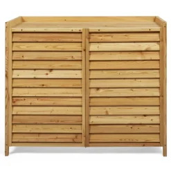 Cache climatiseur extérieur en bois naturel 95 x 50 x 80 cm