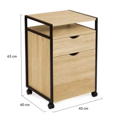Caisson de bureau 2 tiroirs pour imprimante