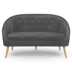 Canapé 2 places scandinave gris