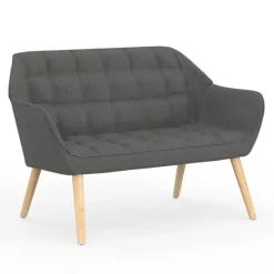 Canapé banquette en tissu gris anthracite