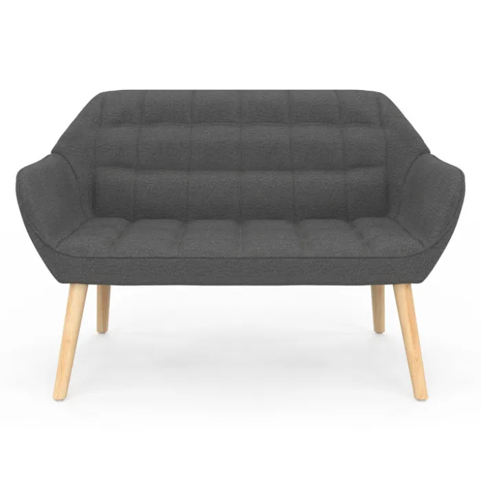 Canapé banquette en tissu gris anthracite