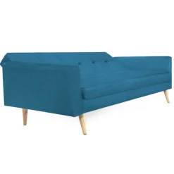 Canapé bleu canard scandinave 3 places convertible