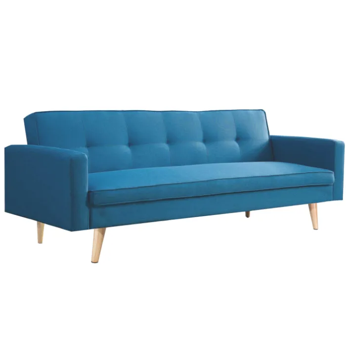 Canapé bleu canard scandinave 3 places convertible
