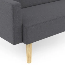 Canapé droit convertible 3 places gris