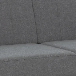 Canapé fixe moderne 3 places 180 cm en tissu gris anthracite