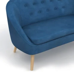 Canapé velours bleu