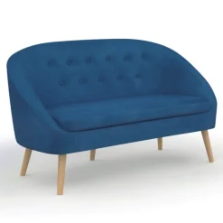 Canapé velours bleu