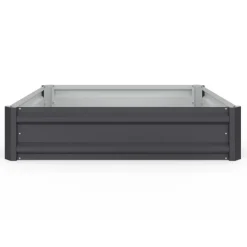 Carrés de potager 90 x 90 cm métalliques gris argentés : lot de 2