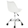 Chaise de bureau scandinave blanche à roulettes