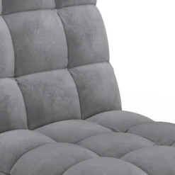 Chaise de sol pliante 15 positions en velours gris anthracite