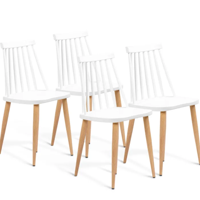 Chaises à barreaux blanches style scandinave