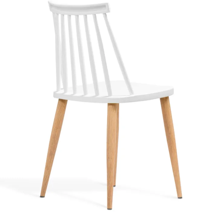 Chaises à barreaux blanches style scandinave