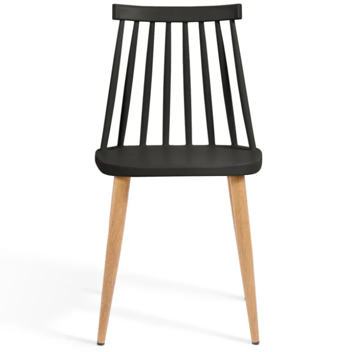 Chaises à barreaux noires style scandinave