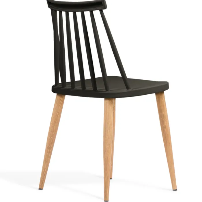 Chaises à barreaux noires style scandinave