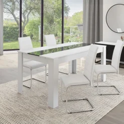 Chaises blanches design pour salle à manger MIA