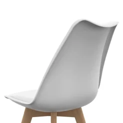 Chaises blanches scandinaves salle à manger : lot de 8