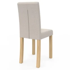 Chaises capitonnées beiges chinées