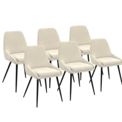 Chaises confortables en velours beige avec accoudoirs