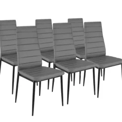 Chaises de salle à manger grises ROMANE