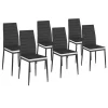 Chaises de salle à manger noires et blanches ROMANE