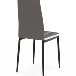 Chaises de salle à manger grises et blanches ROMANE