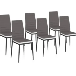 Chaises de salle à manger grises et blanches ROMANE