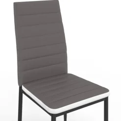 Chaises de salle à manger grises et blanches ROMANE