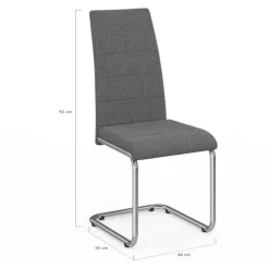 Chaises design gris anthracite pour salle à manger