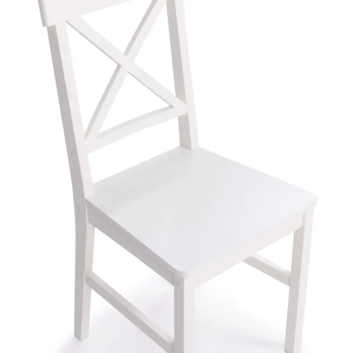 Chaises en bois blanc lot de 4