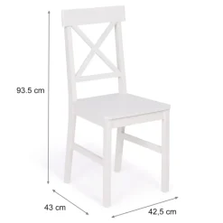 Chaises en bois blanc lot de 4