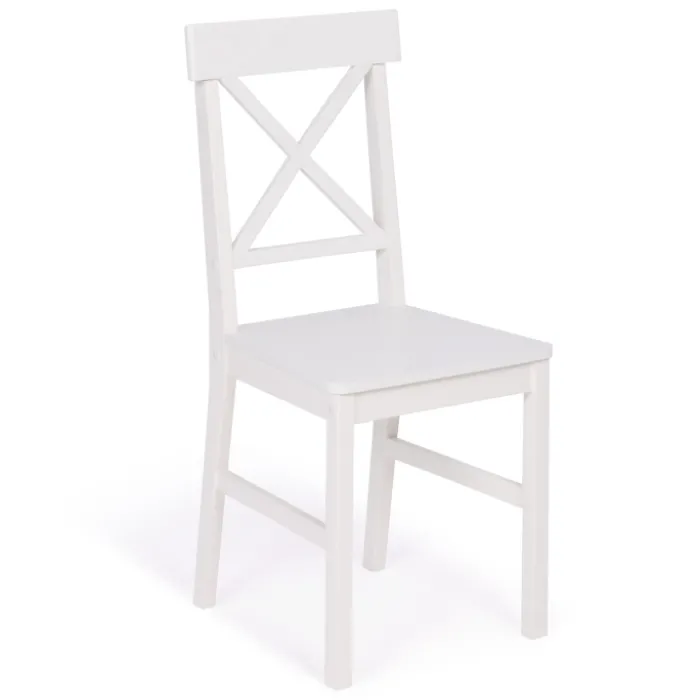 Chaises en bois blanc lot de 4