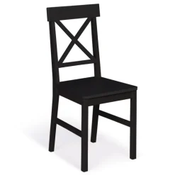 Chaises en bois noir lot de 4