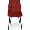 Chaises en velours mix color (bordeaux, gris et jaune) : lot de 4
