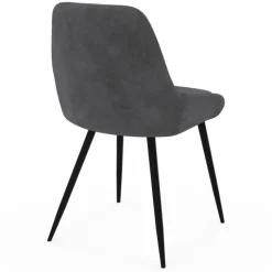 Chaises en velours multicolor avec demi-accoudoirs
