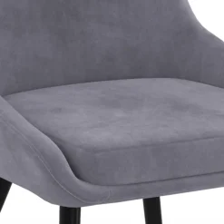 Chaises en velours multicolor avec demi-accoudoirs