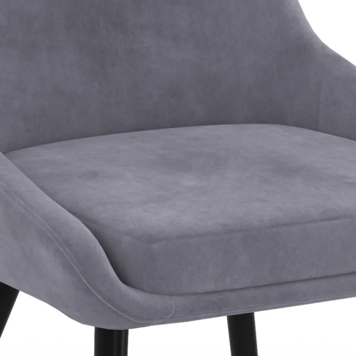 Chaises en velours multicolor avec demi-accoudoirs