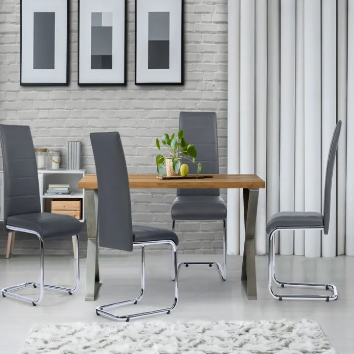 Chaises grises design pour salle à manger MIA