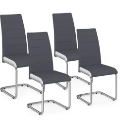 Chaises grises et blanches design pour salle à manger