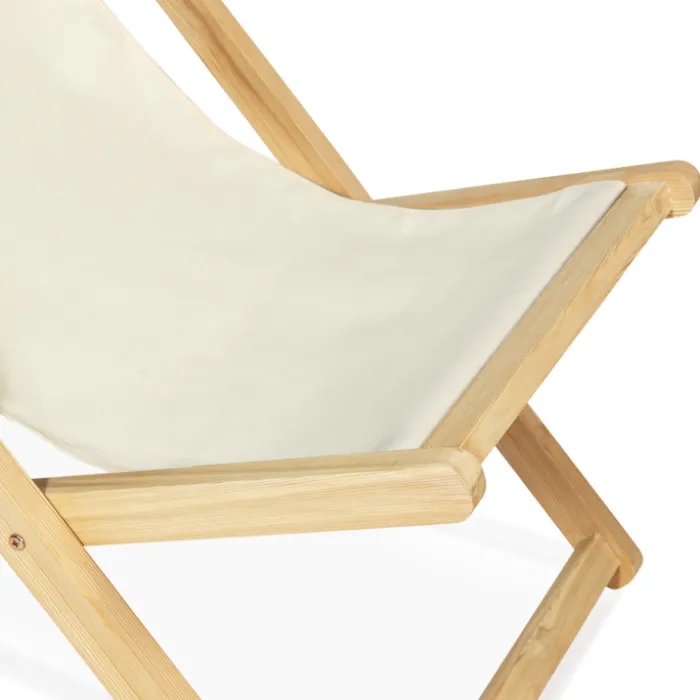 Chaises longues pliables 4 positions écrue