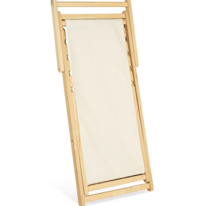Chaises longues pliables 4 positions écrue