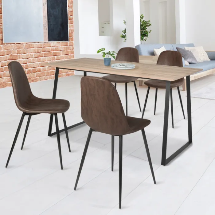 Chaises marron vintage