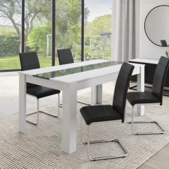Chaises noires design pour salle à manger MIA