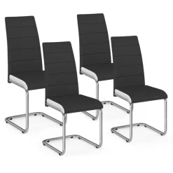 Chaises noires et blanches design pour salle à manger MIA