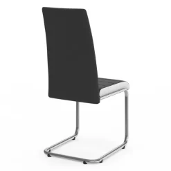 Chaises noires et blanches design pour salle à manger MIA