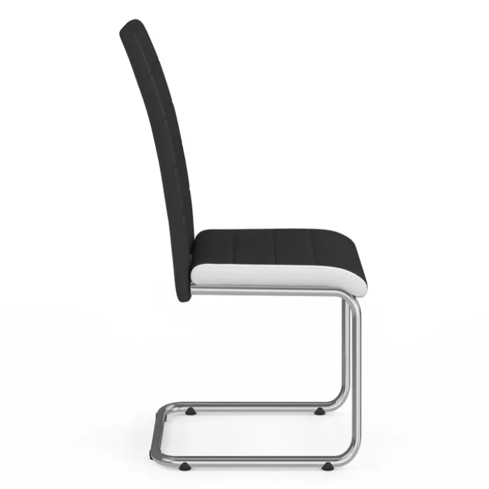 Chaises noires et blanches design pour salle à manger MIA