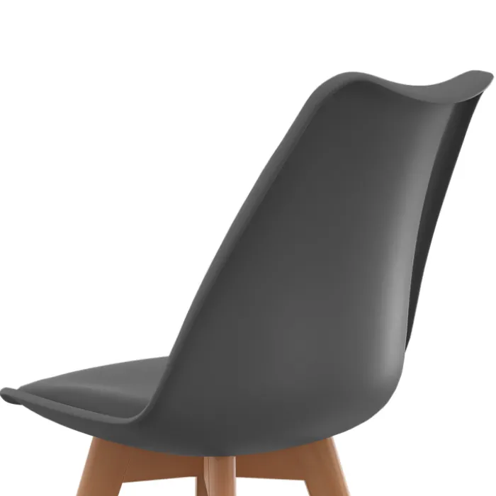 Chaises scandinaves 4 couleurs : gris foncé, gris clair, blanc et bleu