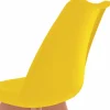 Chaises scandinaves 4 couleurs : gris foncé, gris clair, blanc et jaune