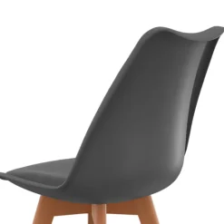 Chaises scandinaves 4 couleurs : blanc x2, gris clair x2, gris foncé x2 et noir x2
