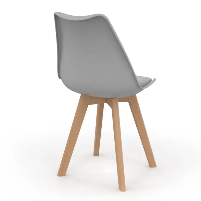 Chaises scandinaves 4 couleurs : gris foncé, gris clair, noir et blanc